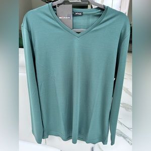 KITON Napoli green men’s lightweight sweater shirt